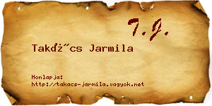 Takács Jarmila névjegykártya