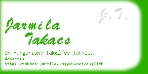 jarmila takacs business card